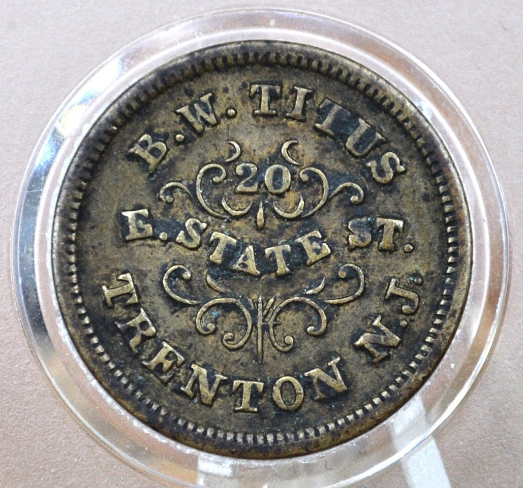 1863 Civil War Tokens - Store Cards / Merchant Tokens - 1860s Civil War Store Cards