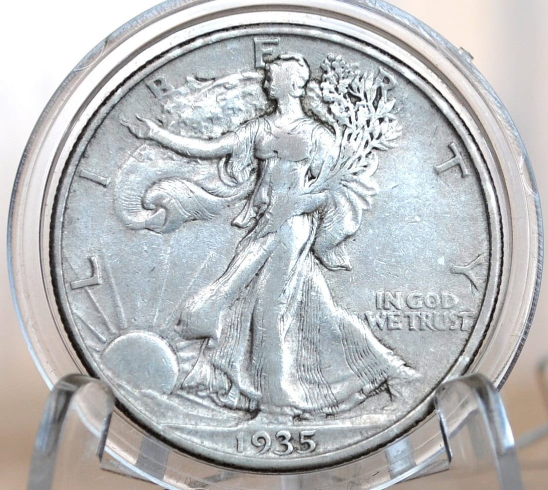 1935-D Walking Liberty Silver Half Dollar - Choose by Grade - Denver Mint - 1935-D Half Dollar / 1935D Liberty Half Dollar - 1935D WLH