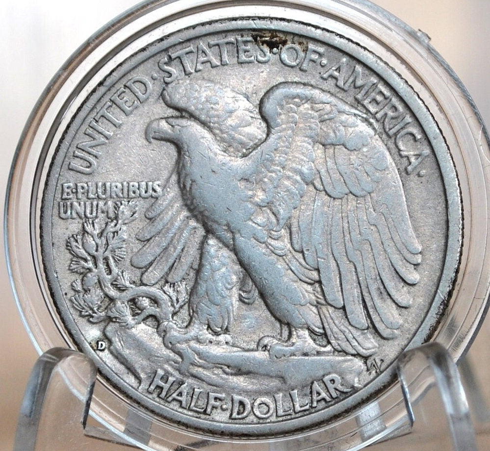 1935-D Walking Liberty Silver Half Dollar - Choose by Grade - Denver Mint - 1935-D Half Dollar / 1935D Liberty Half Dollar - 1935D WLH