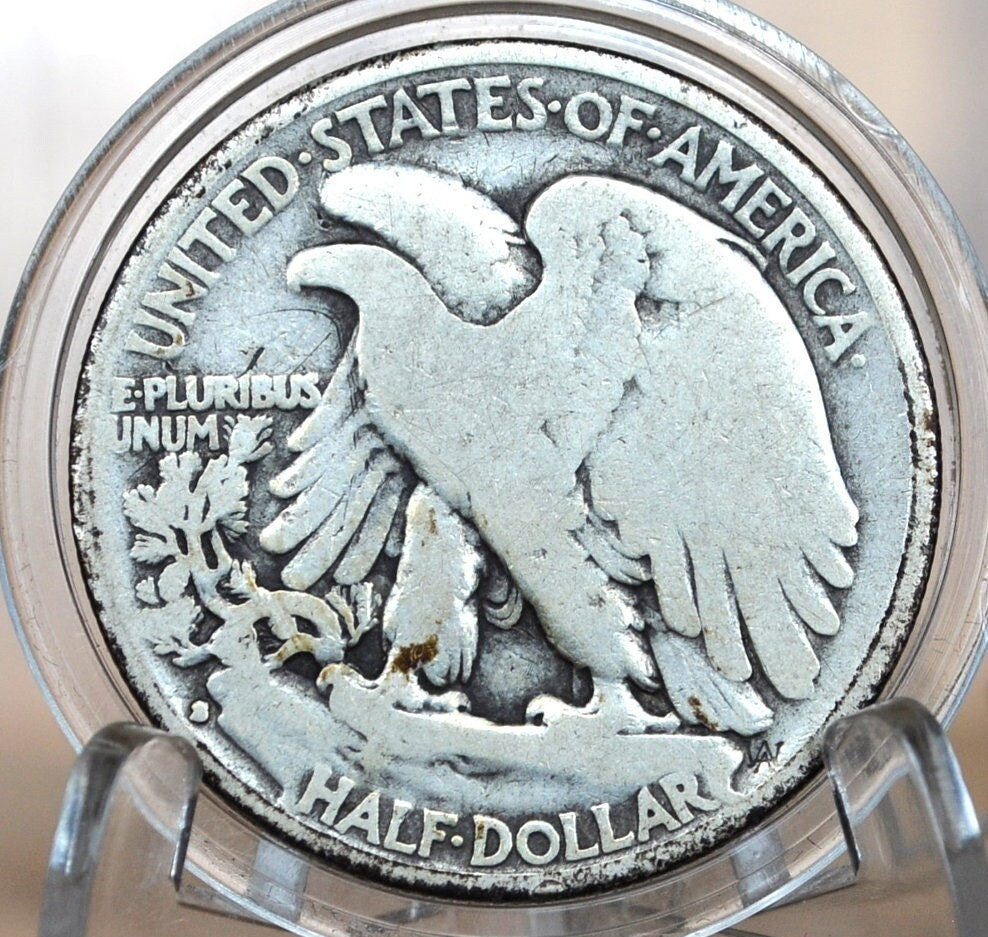 1933-S Walking Liberty Silver Half Dollar - F (Fine) Grade / Condition - San Francisco Mint - 1933S 1933 S Half Dollar - WLH 1933 S