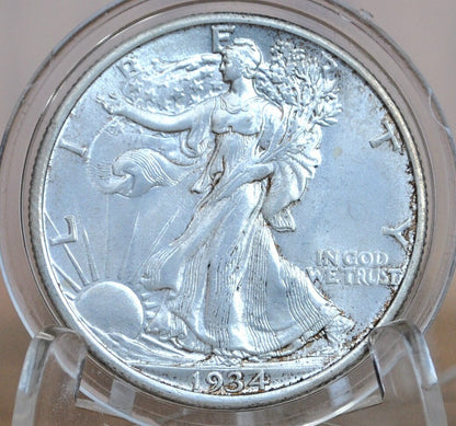 1934 Walking Liberty Silver Half Dollar - Fine to AU58, Choose by Grade - Philadelphia Mint - 1934-P Half Dollar / 1934P Liberty Half Dollar