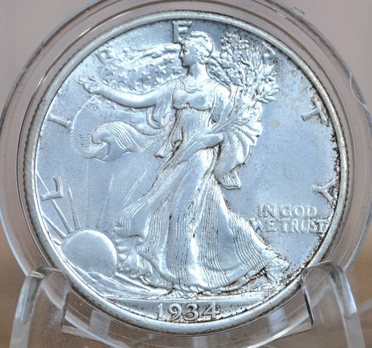 1934 Walking Liberty Half Dollar, PDS - Choose by Grade & Mint - 1934-P Half Dollar 1934D Liberty Half Dollar, 1934S Half