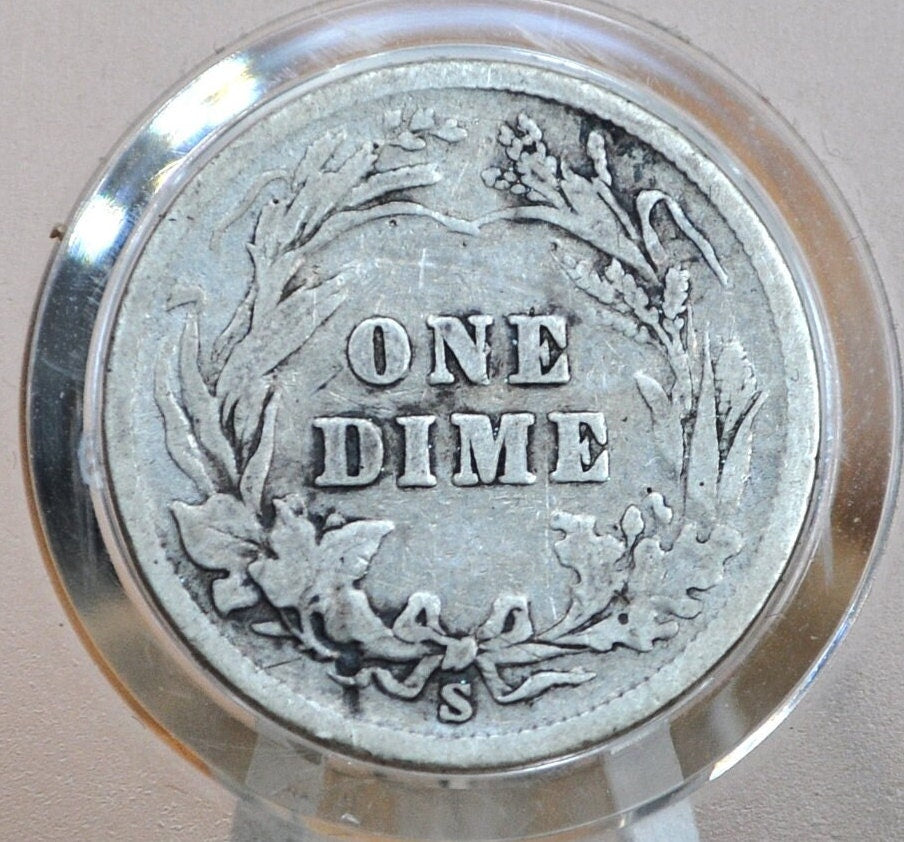 1900-S Barber Dime - Choose by Grade / Condition - San Francisco Mint - 1900-S Barber Dime - Silver Dime