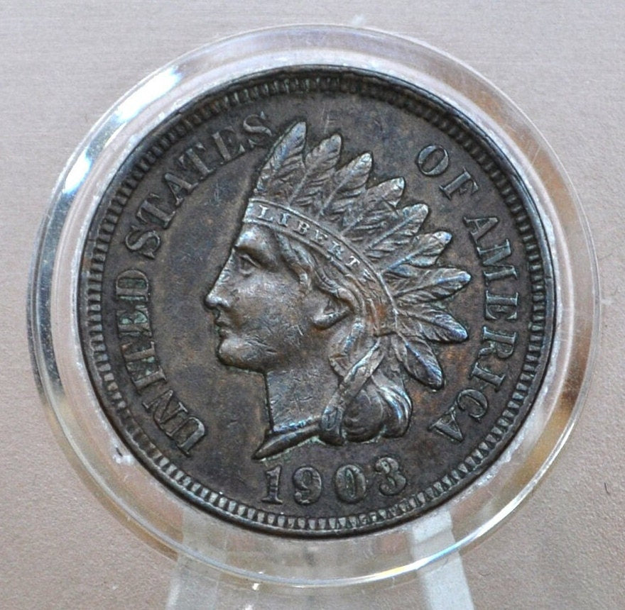 1903 Indian Head Penny - G-VF (Good to Very Fine) Choose by Grade - 1903 Indian Head Cent - Cent 1903 Penny - Great Detail