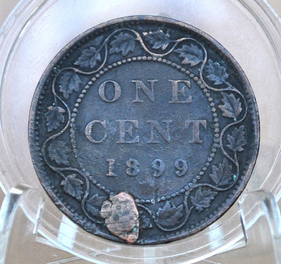 1899 Canadian One Cent - XF (Extremely Fine) Condition - Queen Victoria - One Cent Canada 1899 Large Cent - 1899 One Cent
