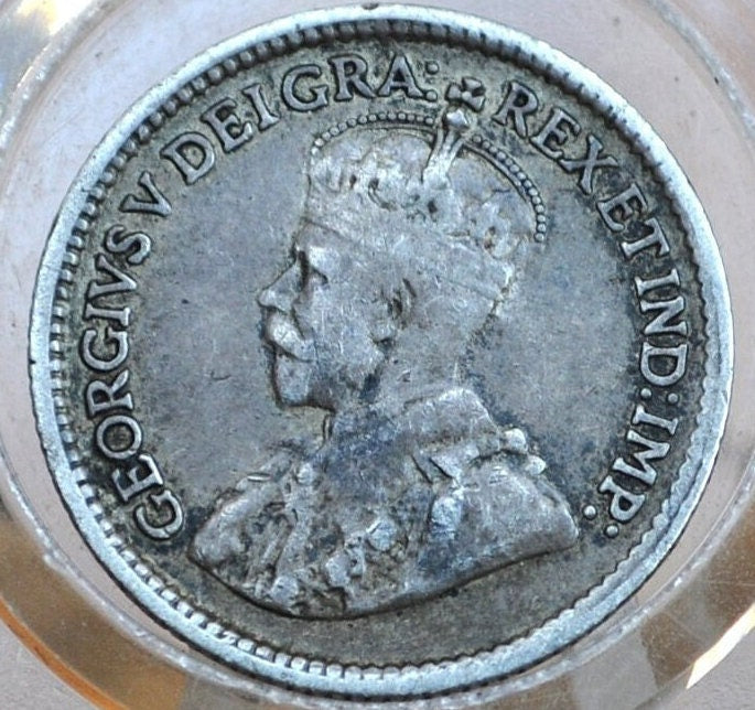 1919 Canadian Silver 5 Cent Coin - Very-Extremely Fine - Canada 5 Cent Sterling Silver 1919 Canada