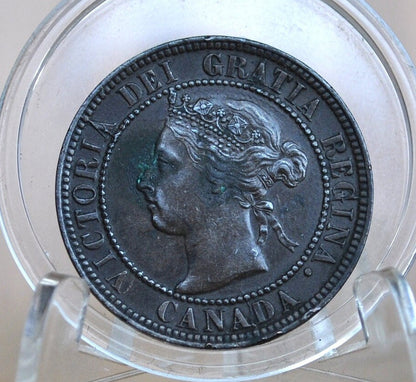 1896 Canadian Cent - VF (Very Fine) Condition - Queen Victoria - One Cent Canada 1896 Large Cent - 1896 Large Cent