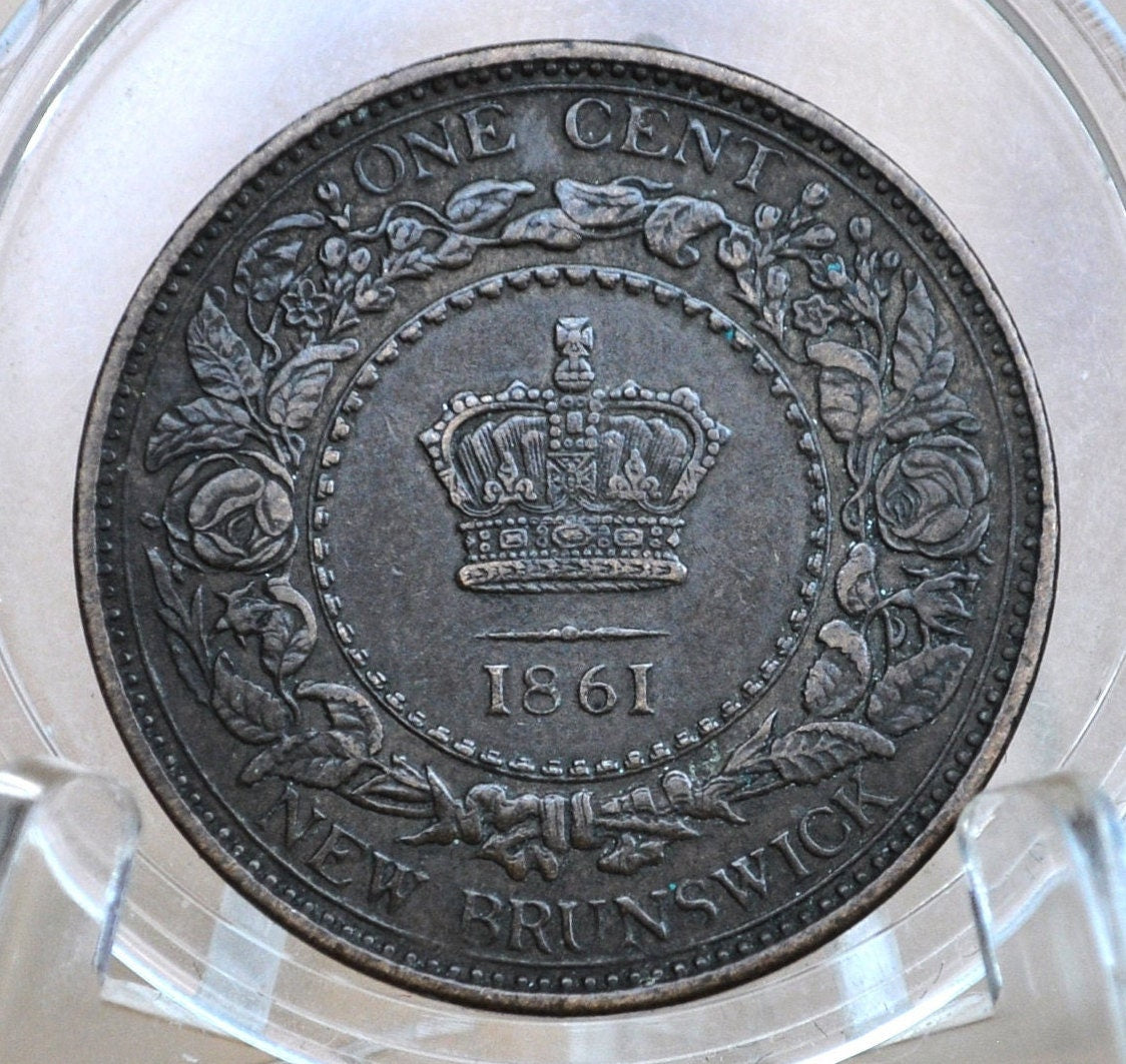 1864 New Brunswick One Cent - Choose by Grade VG-XF (Extremely Fine) - New Brunswick 1 Penny Large Cent 1864 Cent -Only 4 Years of Issue