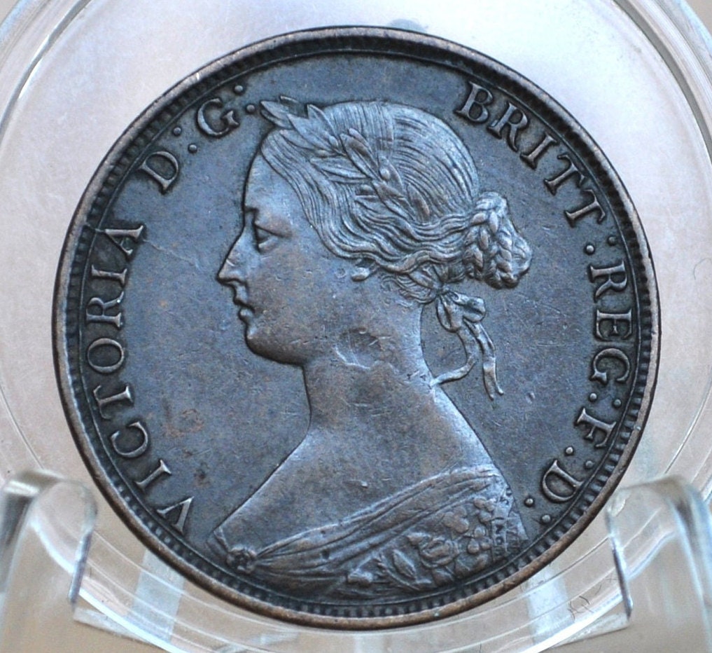 1861 Nova Scotia One Cent - VF Grade / Condition (Very Fine) - Small Rosebud - Nova Scotia 1 Penny 1861 Cent - Only 4 Years of Issue