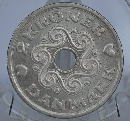 Denmark Heart Kroner Coin - Great Condition - Danmark Kroner - Two Hearts Coin - Ideal for Jewelry - Heart Coins