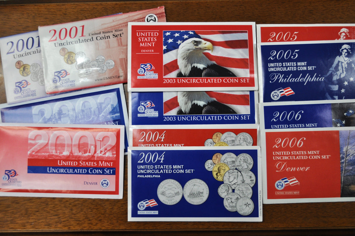 United States Mint Uncirculated Sets - Choose Date - 1965, 1968, 1969, 1970, 1972, 1973 & Many More Uncirculated Sets 80's, 90's, 2000's