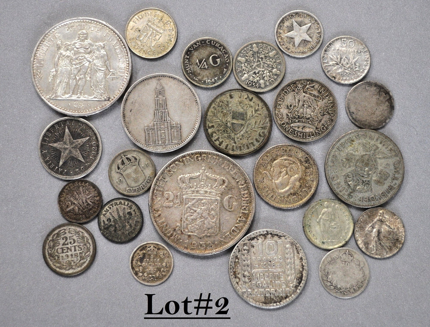 Lot of World Silver Coins - Multiple Lots Available, Check it out! - Cool / Unique Silver Coin Lot - Old Silver Coins - Large Coin Lot!
