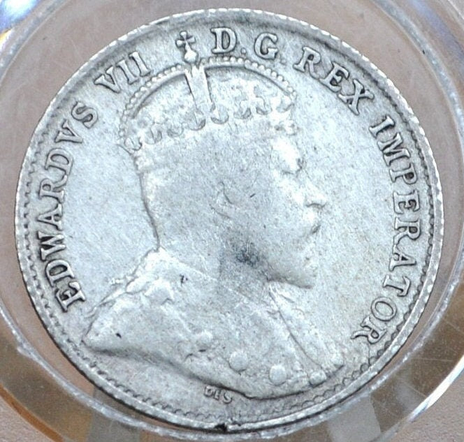 1906 Canadian Silver 5 Cent Coin - VF (Very Fine) Condition - King George - Canada 5 Cent Sterling Silver 1906 H Canada - Lower Mintage