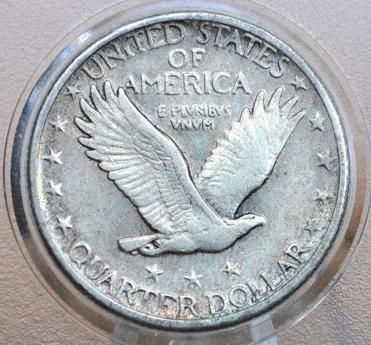 1920 Standing Liberty Quarter - F (Fine) Details, Cleaned - 1920 P Standing Liberty Standing Silver Quarter - Better Date
