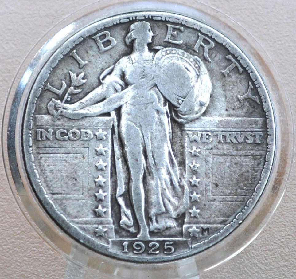 1925 Standing Liberty Silver Quarter - Choose by Grade / Condition - Silver Coin 1925 Liberty Quarter 1925 P