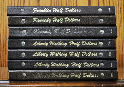 Dansco Half Dollar Albums, Liberty Walking, Franklin, Kennedy - Multiple Types, Used and New 7165 Dansco Album 7160 7161