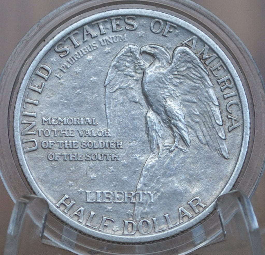 1925 Stone Mountain Silver Commemorative Half Dollar - Toned - Robert E Lee and Stonewall Jackson 1925 Half Dollar