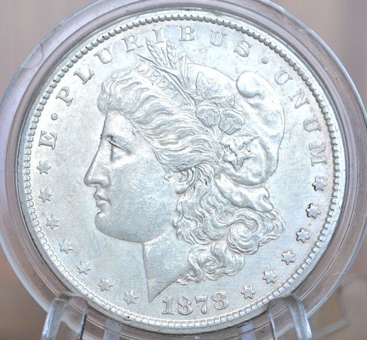 1878 CC Morgan Silver Dollar - AU55+ (Choice AU) Grade - Carson City Mint, 1878-CC Morgan Dollar 1878CC Key Date, Authentic, Beautiful Color