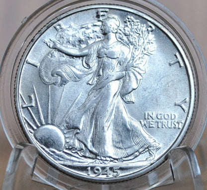 1945-D Walking Liberty Silver Half Dollar - Choose By Grade - Denver Mint - 1945D, 1945 D Wlh