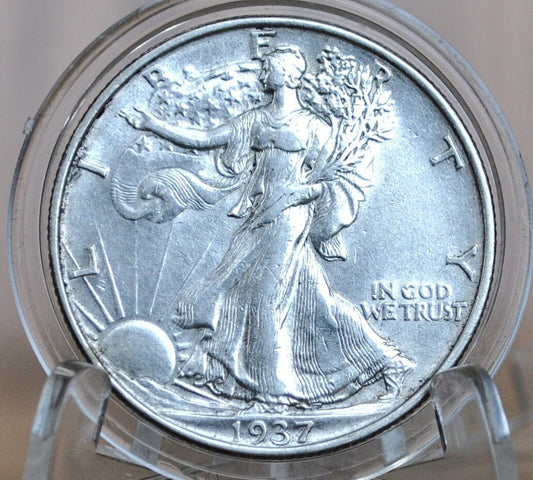1937 Walking Liberty Silver Half Dollar - XF (Extremely Fine) - Philadelphia Mint - 1937-P Half Dollar 1937 P Half