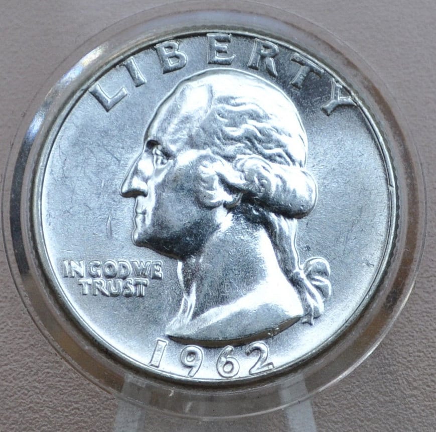 1962 D Washington Quarter - Silver - Great Condition - Denver Mint - 1962-D Quarter