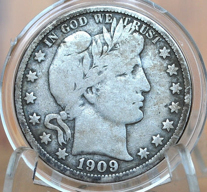 1909 Barber Silver Half Dollars, P,O,S Mints - Choose by Mint & Grade / Condition - 1909O Half Dollar 1909 S Barber 50 Cent Coin 1909