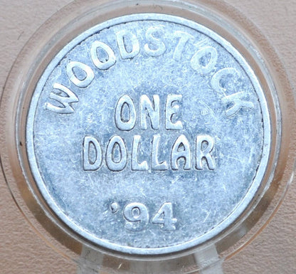 Vintage Woodstock 1994 1 Dollar Token - Woodstock '94 Dollar Coin - Cool Vintage Token! - Woodstock 1994 Music Festival Souvenir coin