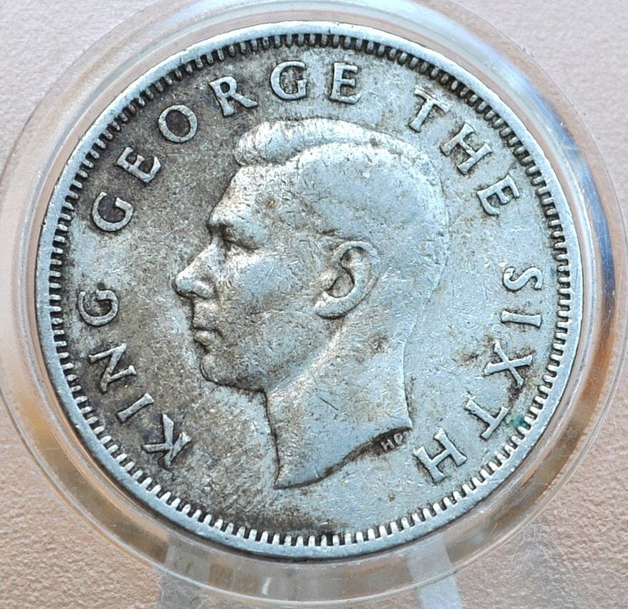 1951 New Zealand Silver Shilling - Great Condition, XF - 1951 New