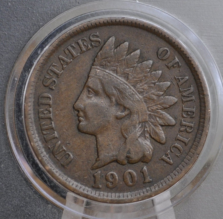 1901 Indian Head Penny - Choose by Grade / Condition - Indian Head Cent 1901