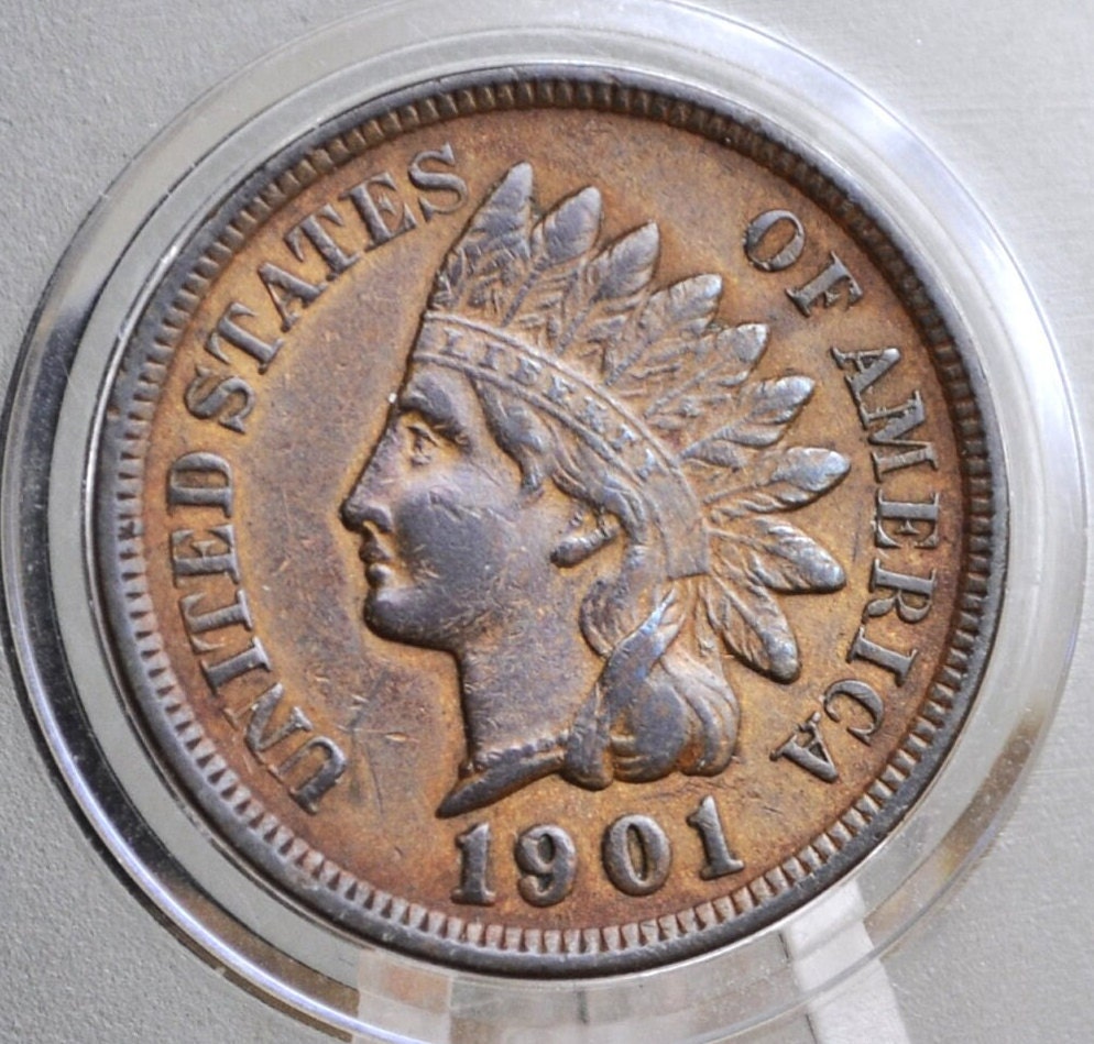 1901 Indian Head Penny - Choose by Grade / Condition - Indian Head Cent 1901