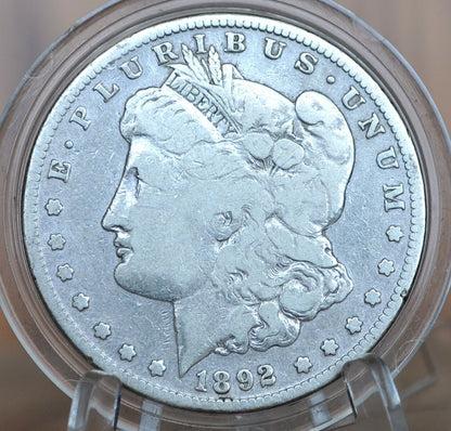 1892-S Morgan Silver Dollar - VG+ Grade / Condition - San Francisco Mint 1892 Morgan Dollar 1892S, Key Date