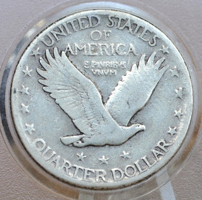 1928 S Standing Liberty Silver Quarter - Very Good Grade / Condition - Quarter Collection - Liberty Standing 1928S