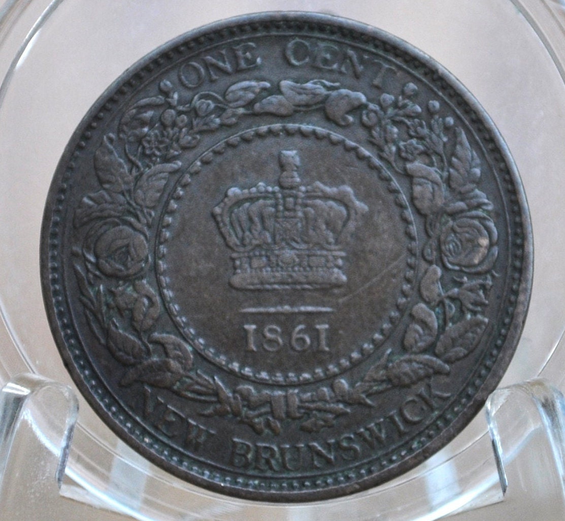 1864 New Brunswick One Cent - Choose by Grade VG-XF (Extremely Fine) - New Brunswick 1 Penny Large Cent 1864 Cent -Only 4 Years of Issue