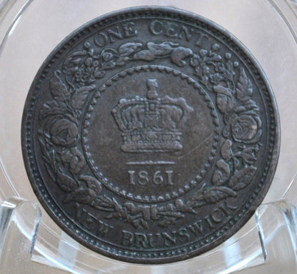 1864 New Brunswick One Cent - Choose by Grade VG-XF (Extremely Fine) - New Brunswick 1 Penny Large Cent 1864 Cent -Only 4 Years of Issue