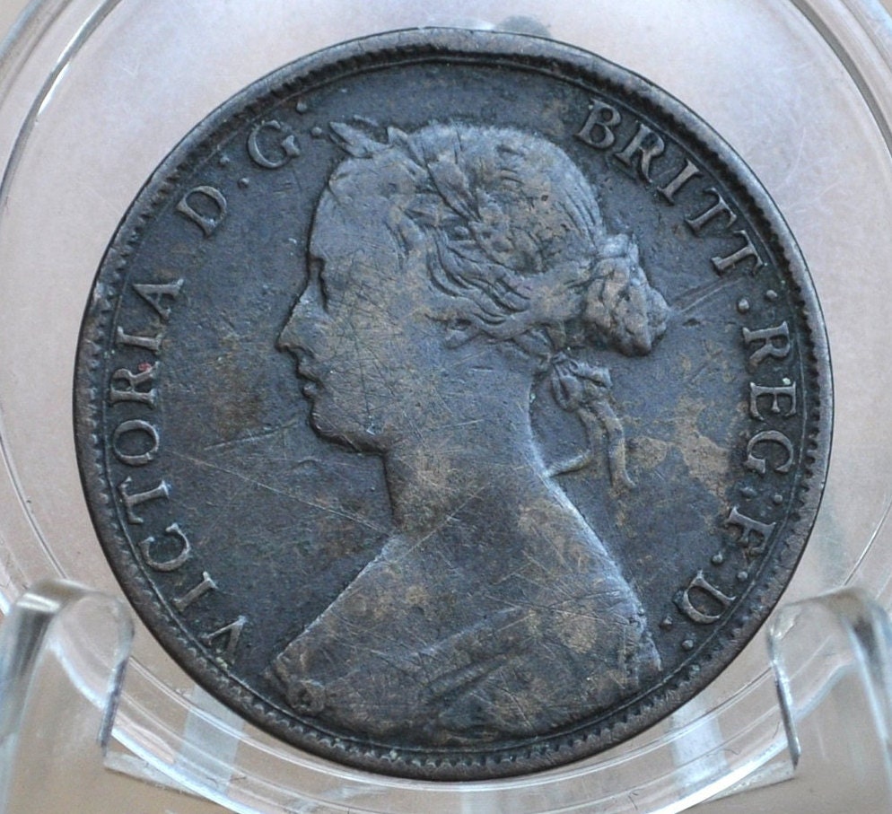 1861 Nova Scotia One Cent - VF Grade / Condition (Very Fine) - Small Rosebud - Nova Scotia 1 Penny 1861 Cent - Only 4 Years of Issue