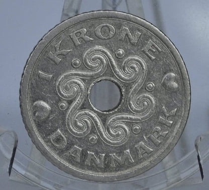 Denmark Heart Kroner Coin - Great Condition - Danmark Kroner - Two Hearts Coin - Ideal for Jewelry - Heart Coins