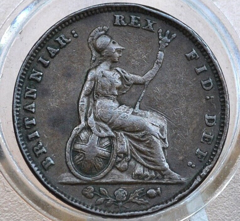 1831 UK Farthing Great Britain 1831 - VF+ Grade / Condition - King William IV - British Farthing From 1831