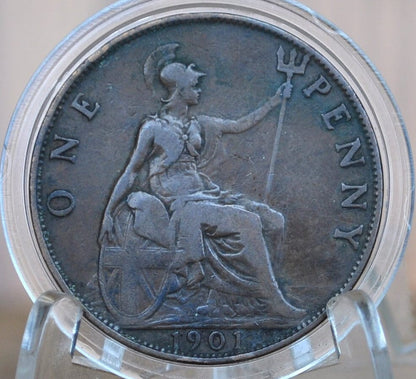 Old British Pennies - 1860-1901 Great Britain One Penny - Choose by Date! -UK Large Penny Size-Queen Victoria 1 Penny 1800s British Pennies