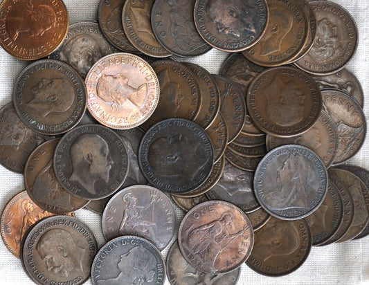 UK Pennies 1900-1936 - Choose By Date and Grade - Great Britain Penny 10s 1920s and 1930s Penny - 10s 1920, 1921, 1929, 1930,& More