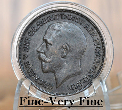 UK Pennies 1900-1936 - Choose By Date and Grade - Great Britain Penny 10s 1920s and 1930s Penny - 10s 1920, 1921, 1929, 1930,& More