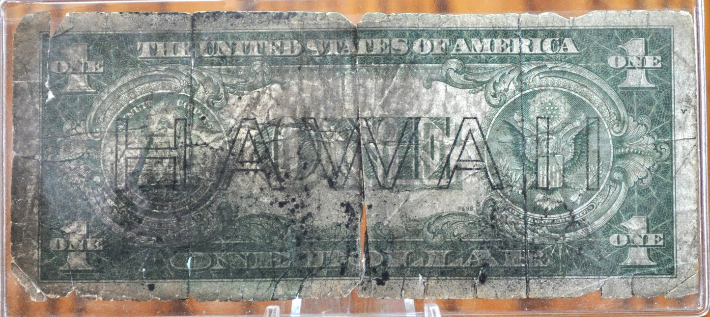 1935-A Hawaii Silver Certificate - XF (Choice XF) Grade / Condition - 1935 A Hawaii Series Silver Cert Brown Seal 1942 Hawaii Overprint Note