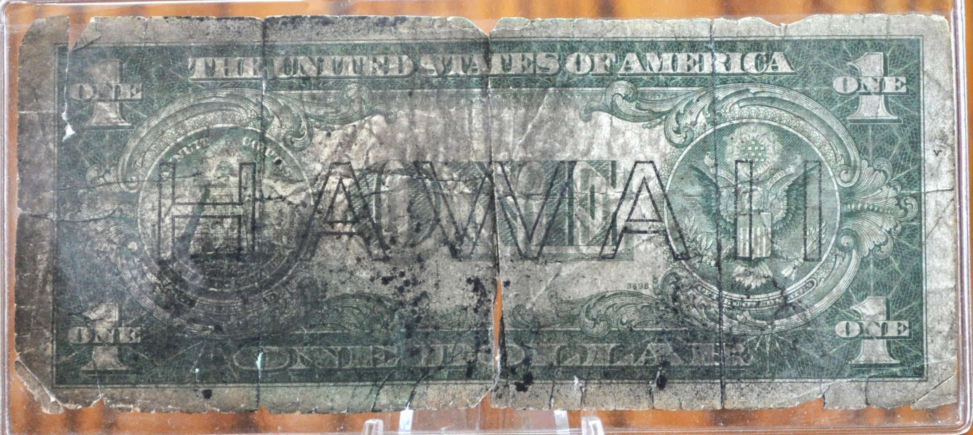 1935-A Hawaii Silver Certificate - XF (Choice XF) Grade / Condition - 1935 A Hawaii Series Silver Cert Brown Seal 1942 Hawaii Overprint Note