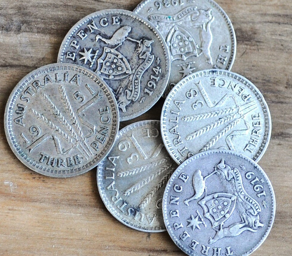 Australian Silver Threepence - Choose by Date - 1914+ Australian Three Pence 3 Pence From Australia