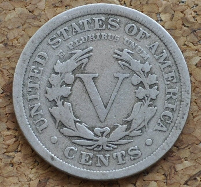 1910 V Nickel - 1910 Liberty Head Nickel - VG-VF (Very Good to Very Fine) Choose by Grade - Liberty Nickel - Collectible, Great for Jewelry