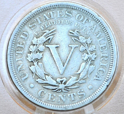 1910 V Nickel - 1910 Liberty Head Nickel - VG-VF (Very Good to Very Fine) Choose by Grade - Liberty Nickel - Collectible, Great for Jewelry