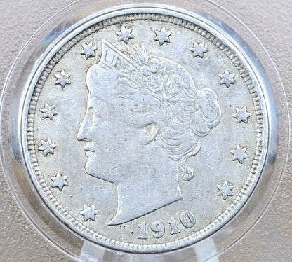 1910 V Nickel - 1910 Liberty Head Nickel - VG-VF (Very Good to Very Fine) Choose by Grade - Liberty Nickel - Collectible, Great for Jewelry