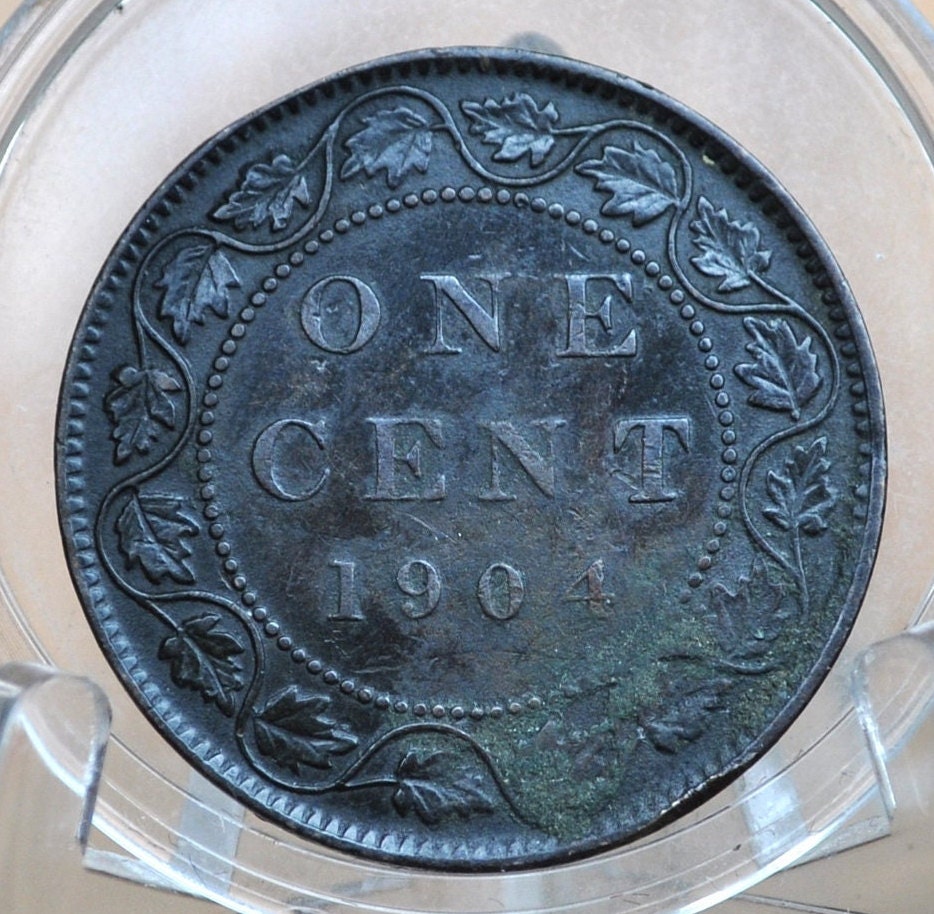 1904 Canadian Large Cent - AU (About Uncirculated) Grade / Condition - King George V - One Cent Canada 1904 Large Cent - 1904 Large Penny