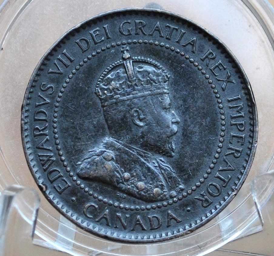 1904 Canadian Large Cent - AU (About Uncirculated) Grade / Condition - King George V - One Cent Canada 1904 Large Cent - 1904 Large Penny