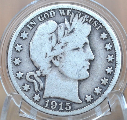 1915 Barber Silver Half Dollars, P,D,S - Choose by Mint & Grade - San Francisco Mint - 1915S Half Dollar 1915 D Barber 50 Cent Coin 1915P