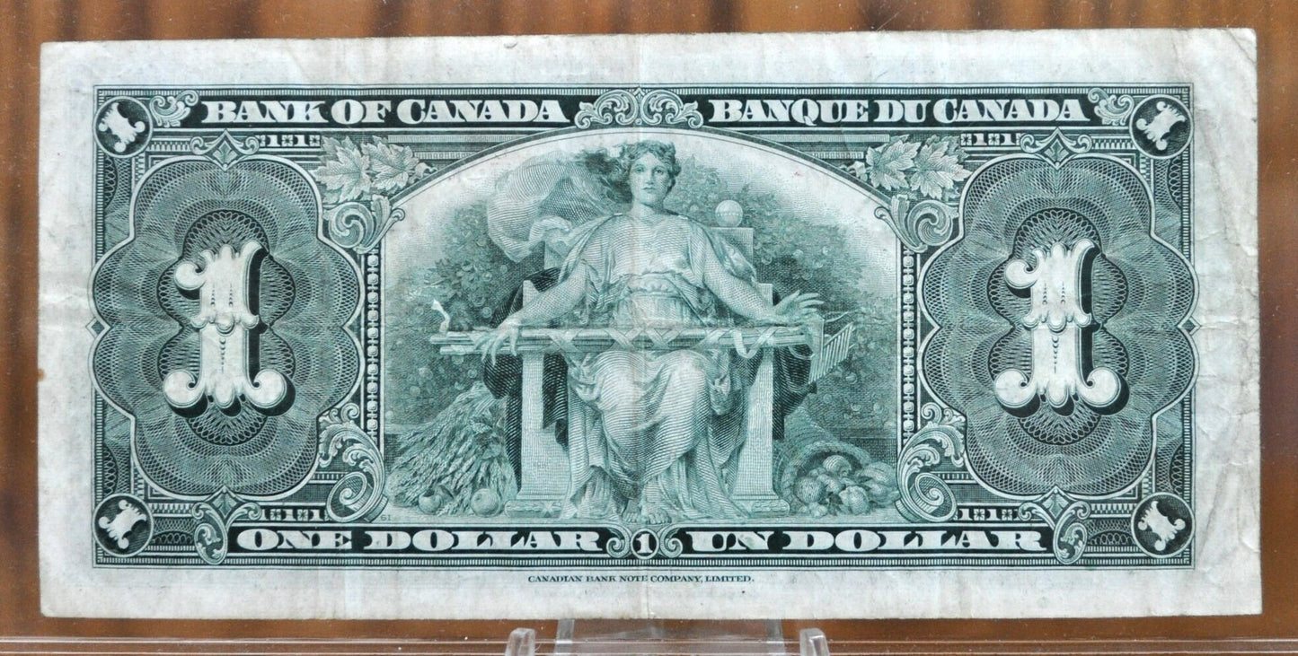 1937 Bank of Canada 1 Dollar Note - Choose by Prefix - Coyne/Towers Signatures - 1937 Canadian One Dollar Bill - P#58e